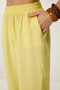 Sleeveless Blouse Pants Set Yellow Lmc0058 - 7