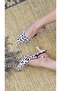 Melinta Side Elastic Pointed Toe Satin Fabric Heeled Shoes