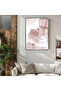 Amazing | Macro Peony Model Soft Pink | Framed Tempered Glass Table Single Vertical