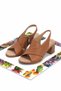 Tan Genuine Leather Women's Classic Heeled Shoes K05586452803 - 2