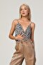 Leopard Patterned Strap Top
