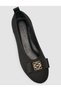 Lunor Knitwear Buckle Detailed Black Women's Ballerinas - 6
