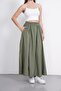 Long Elastic Waist Poplin Fabric Double Pocket Relaxed Cut Hijab Skirt Unlined (Length 90 cm) - 3
