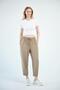 Clothing Waist Lace-Up Mom Fit Modal Pants Khaki - 2