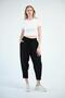 Clothing Waist Lace-Up Mom Fit Modal Pants Black - 5