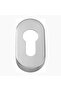 2 Pair Escutcheon PZ Euro Profile Oval Rose Satin Stainless Steel Cylinder Escutcheon Cover Plate Se