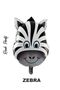 Safari Themed Zebra Figured Foil Balloon 22 Inch - Foil Balloon