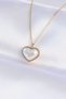 316L Steel Chain Gold Color White Stone Bubble Heart Necklace - Tj-Bko8737