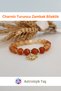 Orange Lily Natural Stone Bracelet with Charms - Certified - Orange Agate & Hematite