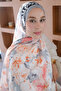 Soft Rose Pattern Silk Voile Shawl - 4