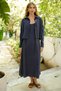 Women's Navy Blue Shirt Rope Strap Dress Set