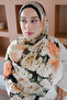 Soft Rose Pattern Silk Voile Shawl - 3