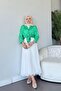 Stoned Satin Shirt Light Green - 3
