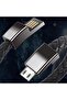 سوار معصم جلد مع كيبل USB-C مدمج للشحن ونقل البيانات بطول 22 سم - 3