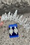 Elvira Silver Bridal Henna Crown Special Occasion Accessory Women's Crown and Thin Shuttle Earring Set - 3