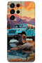 Galaxy S21 Ultra Compatible Car Pattern Phone Case + Screen Protector - 5758