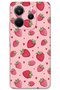 Xiaomi Redmi Note 14 4g Compatible Strawberry Pattern Phone Case + Screen Protector - 5804