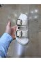 Women's Anatomical Soft Sole Double Tape Buckle Straw Detailed Slippers - 2