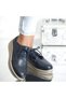 Ruby navy leather platform shoes, size 36