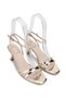 Women's Vegan Gold Heeled Shoes - 2