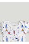 Unisex Organic Cotton Green Lizard & Lighthouse printed Onesie: Playful and Cozy pack of 2 - 5