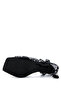 Women's Genuine Leather Black/White Snake Heeled Shoes - 3