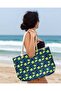 Lined Zippered Pocket Women's Beach Bag - Summer Large Size Bag - 4