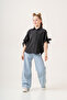 Girl's Sleeve Tie Shirt 3168