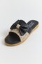 Comfortable Sole Women's Slippers with Ribbon Detail Black - 2