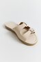 Double Buckle Soft Sole Women's Slippers Cream - 3