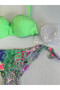 Women's Green Stone Embroidered 3 Piece Bikini Suit Hzl25S-Lc3315 - 4