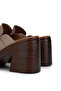 Women's Genuine Leather Mink Heeled Slippers - 4