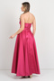 Doridorca Women Strapless Long Evening Dress 6068 Cherry - 4