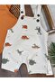 Cep Detail Dinosaur Printed Hat Men's Salopet - 2
