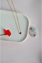 Mini Heart Double Sided Steel Necklace – White & Red - 4