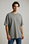 Gri Oversize/Geniş Kesim Koala Nakışlı %100 Pamuklu T-Shirt TMNSS23TS00243 - 2