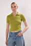 Lacivert-Yeşil Basic Polo Yaka İkili Paket Triko İnce Bluz TWOSS25BZ00503 - 2
