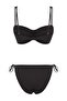 Siyah Tünelli Bralette Kaplı Regular Düşük Bel Bikini Takımı TBESS25BT00199 - 7