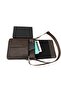 Men's Brown Luxury Cross Strap Shoulder Bag Clamshell Messenger Bag - 3