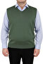 Men's Dad V-Neck Khaki Green Knitwear Sweater – Classic and Stylish - 4