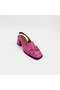 Pink Genuine Leather Chain Buckle Slingback Heeled Shoes - 4