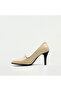 Beige Patent Leather Stiletto Heeled Shoes – 9 cm Elegant Design - 2