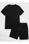 California Signature T-Shirt Shorts - Black Bottom Top Team Shorts T-Shirt Combo Printed Crew Neck - 2