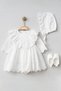 Lotus Baby Girl Embroidered Dress Newborn Luxury Dress Set - Hospital Take-Home and Mevlüt Outfit Set - 2