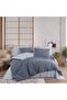 Double Hobby Diamont Gray - Light Gray Poplin Bedding Set - 3