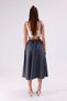 Women's Skirt Midi Skirt Hijab Skirt Women's Skirt Flared Front Pleated Skirt Back Elastic Waistband Anthracite Gray - 7