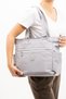 Women's Multi-Pocket Useful Water-Resistant Parachute Fabric Gray Colored Crossbody Hand and Shoulder Bag - 4