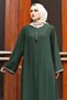 Jewelled Sleeves Ferace Long Sleeve Floor Length Zipper Floor Length Turkey Islamic Fashion - 3