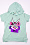 Girl's T-Shirt with Rabbit Print A3 - 2