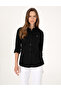Black Slim Fit Long Sleeve Shirt 50313589 -Vr046